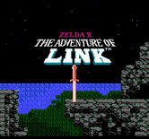 Zelda II: The Adventure of Link for NES / Famicom - Title screen (U.S. version).