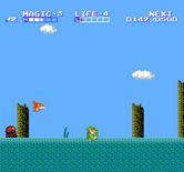 Zelda II: The Adventure of Link for NES / Famicom - Fighting in swamps is difficult.