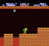 Zelda II: The Adventure of Link for NES / Famicom - Don't fall in the lava.