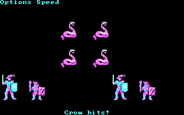 Phantasie III: The Wrath of Nikademus IBM PC/Compatibles Screenshot: The battle begins!