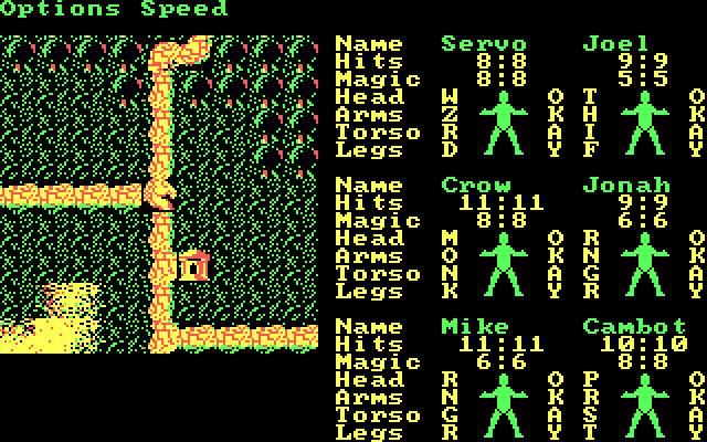 Phantasie III: The Wrath of Nikademus IBM PC/Compatibles Screenshot: The world map.