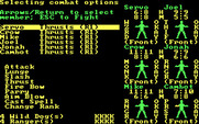Phantasie III: The Wrath of Nikademus for IBM PC/Compatibles - These are my battle options.