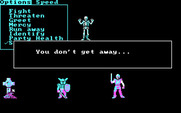 Phantasie III: The Wrath of Nikademus for IBM PC/Compatibles - I tried to escape a battle, but failed...