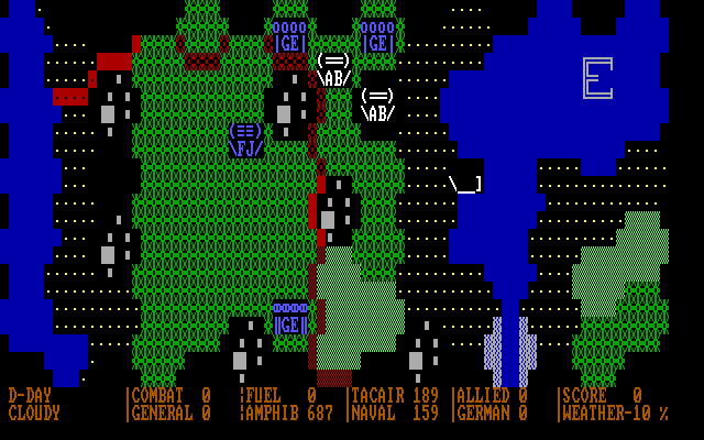 Battle for Normandy IBM PC/Compatibles Screenshot: Enter your command...