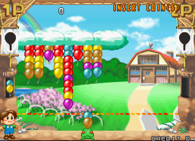 Pop'n Pop Arcade Screenshot: The game begins!