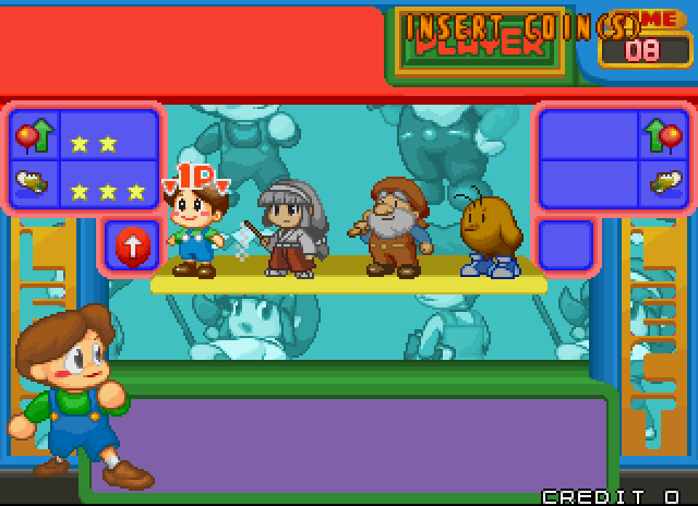 Pop'n Pop Arcade Screenshot: Select a character.
