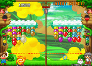Pop'n Pop for Arcade - Player one was hit with a fireball!