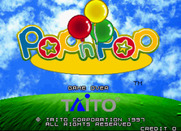 Pop'n Pop for Arcade - Title screen.