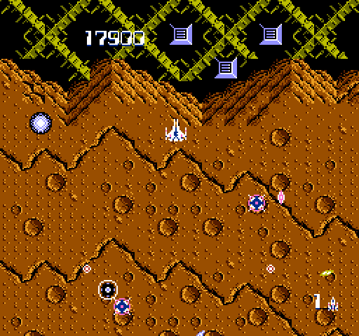 Zanac NES / Famicom Screenshot: Under attack from all directions...