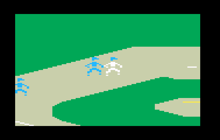 World Series Major League Baseball Intellivision Screenshot: View between second and third.