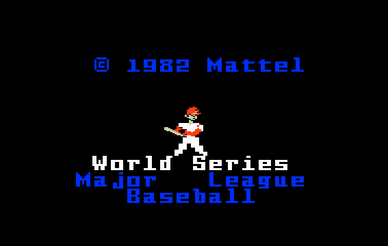 World Series Major League Baseball Intellivision Screenshot: Title screen.