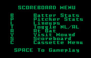 World Series Major League Baseball for Intellivision - The scoreboard menu.