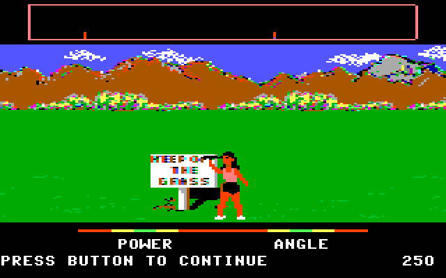 California Games IBM PC/Compatibles Screenshot: I caught the disc this time!