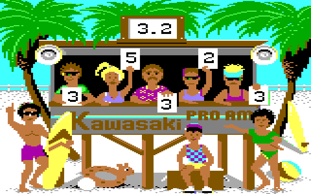 California Games IBM PC/Compatibles Screenshot: Here's my score...not very good!