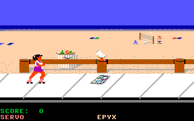California Games IBM PC/Compatibles Screenshot: Start of the skating event.