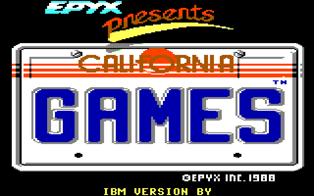 California Games IBM PC/Compatibles Screenshot: Title screen.