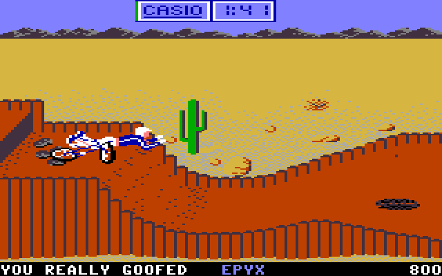 California Games IBM PC/Compatibles Screenshot: Crash! I really goofed...