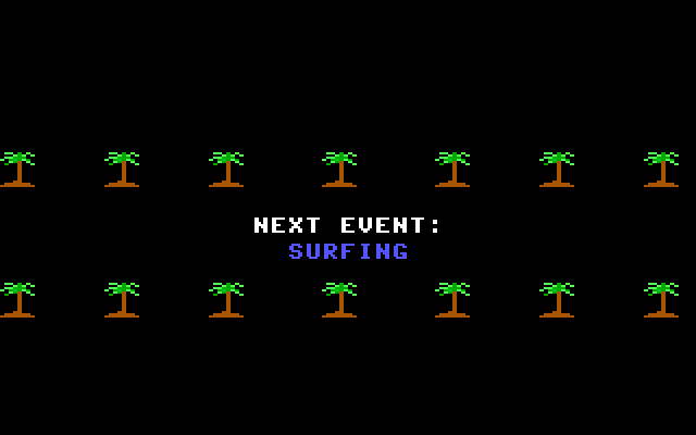 California Games IBM PC/Compatibles Screenshot: Now loading; surfing!