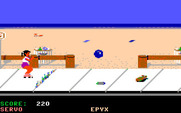 California Games for IBM PC/Compatibles - Preparing to jump over weeds in the sidewalk...