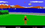 California Games for IBM PC/Compatibles - The footbag event.