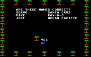 California Games for IBM PC/Compatibles - Are these names correct?