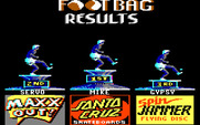 California Games for IBM PC/Compatibles - Footbag event results.