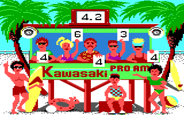 California Games IBM PC/Compatibles Screenshot: Here's my score; seems kinda low.