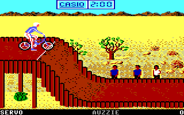 California Games IBM PC/Compatibles Screenshot: BMX start.