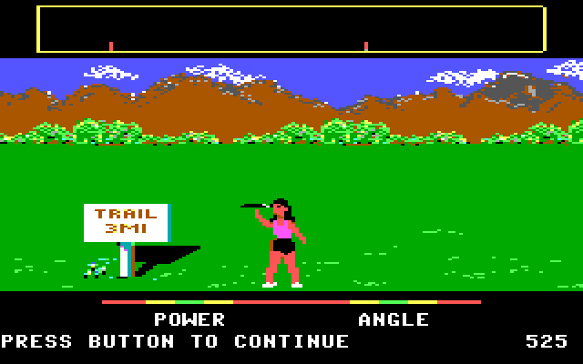 California Games IBM PC/Compatibles Screenshot: Caught the disc this time!