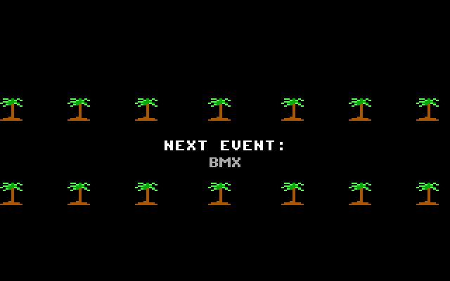 California Games IBM PC/Compatibles Screenshot: Time for the final event, BMX bike racing!