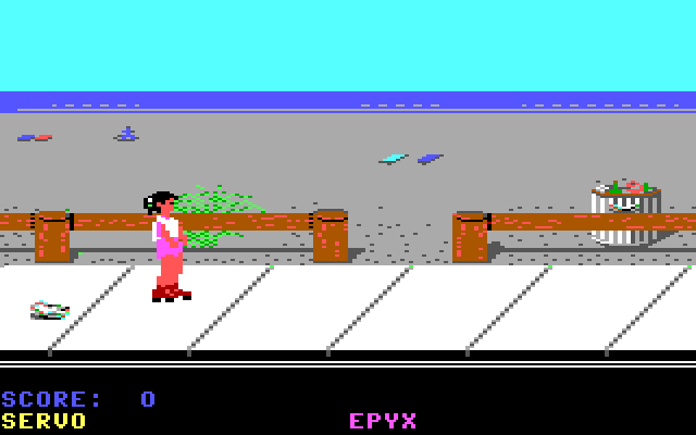 California Games IBM PC/Compatibles Screenshot: Skating start.