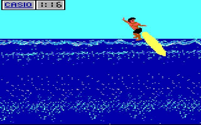 California Games IBM PC/Compatibles Screenshot: Attempted a stunt, but failed...