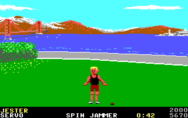California Games IBM PC/Compatibles Screenshot: Dropped the footbag...
