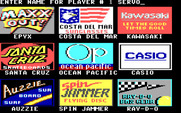 California Games for IBM PC/Compatibles - First, setup the players and their sponsors.