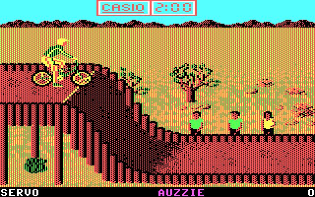 California Games IBM PC/Compatibles Screenshot: BMX racing start.