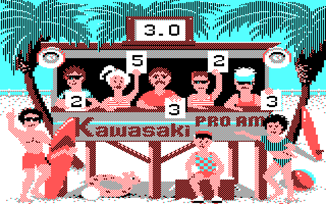 California Games IBM PC/Compatibles Screenshot: Here's my surfing score...