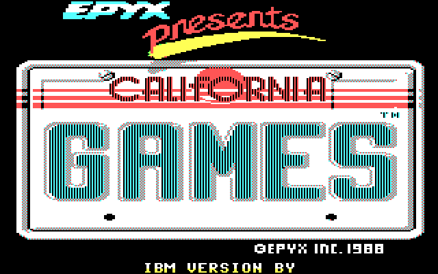 California Games IBM PC/Compatibles Screenshot: Title screen.