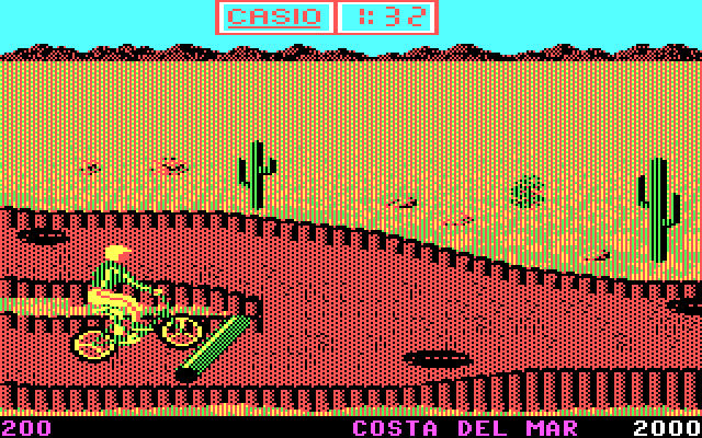California Games IBM PC/Compatibles Screenshot: Jump over this log...