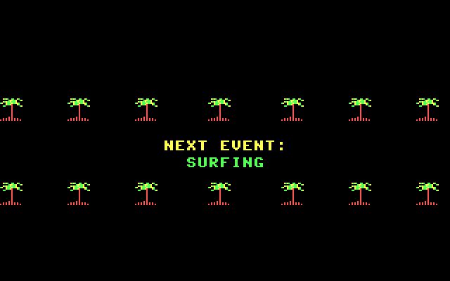 California Games IBM PC/Compatibles Screenshot: Now loading: surfing!