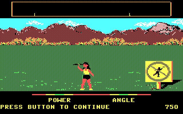 California Games IBM PC/Compatibles Screenshot: A successful catch!