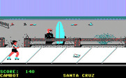California Games for IBM PC/Compatibles - The surfer whistles as you skate past him...