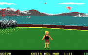 California Games for IBM PC/Compatibles - Start of the footbag event.