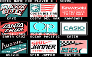 California Games for IBM PC/Compatibles - First, setup the players and their sponsors.