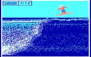 California Games for IBM PC/Compatibles - Surfing; perform stunts for points!