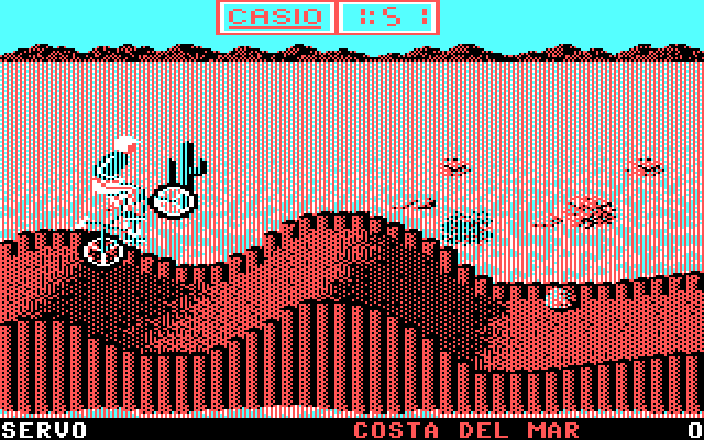 California Games IBM PC/Compatibles Screenshot: Utilize these hills to perform jumps and other tricks.