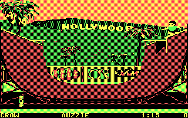 California Games IBM PC/Compatibles Screenshot: Halfpipe start.