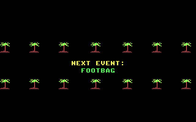California Games IBM PC/Compatibles Screenshot: Now loading footbag event...