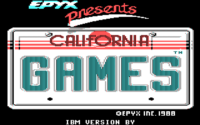 California Games IBM PC/Compatibles Screenshot: Title screen.