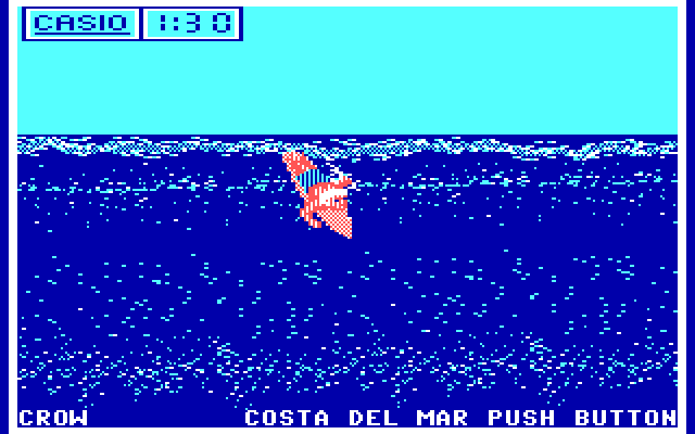California Games IBM PC/Compatibles Screenshot: Surfing start.