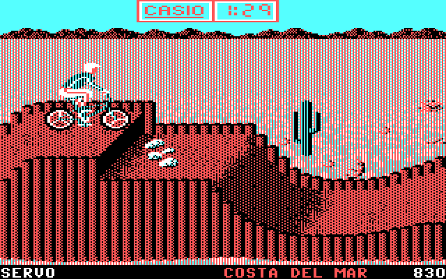 California Games IBM PC/Compatibles Screenshot: You'll need to jump obstacles here...